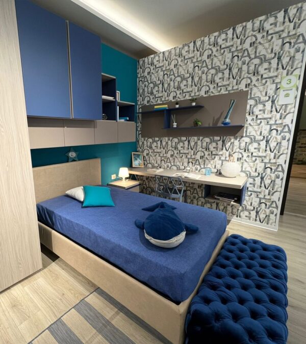 Cameretta Blu Wave in Pronta Consegna