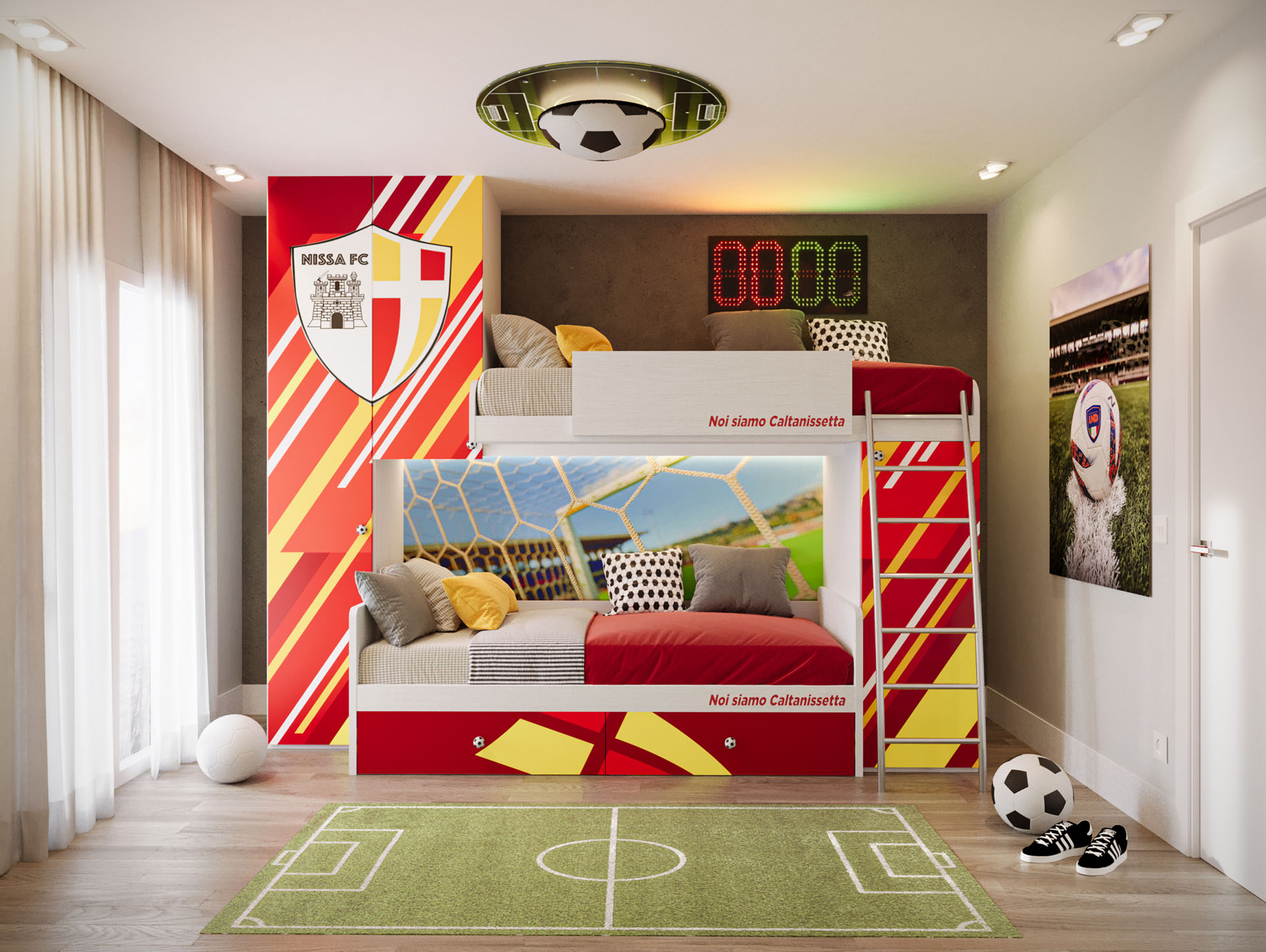 Camerette Goal- La Nuova Collezione Mondocamerette Dedicata alle Squadre di Calcio Nissa Calcio-Caltanissetta-Provincia-Catania